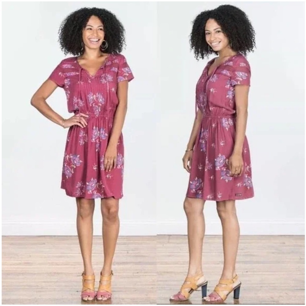 Matilda Jane Art Class Pink Floral Short Sleeve Dress